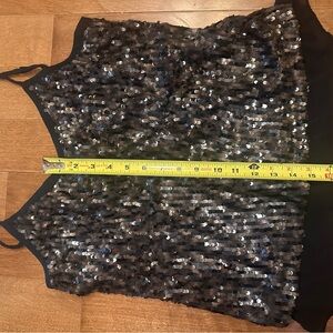 Guess Women’s Tank Size medium Black And Brown Sequin Y2K Gothcore Eveningwear